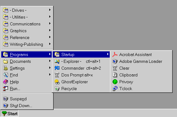 Programs Menu
