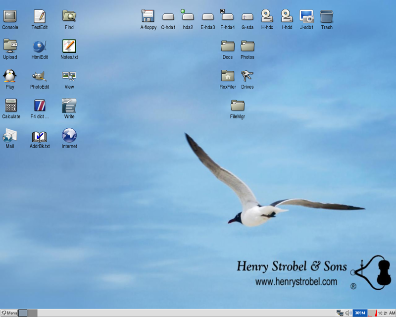My working Puppy JWM desktop
